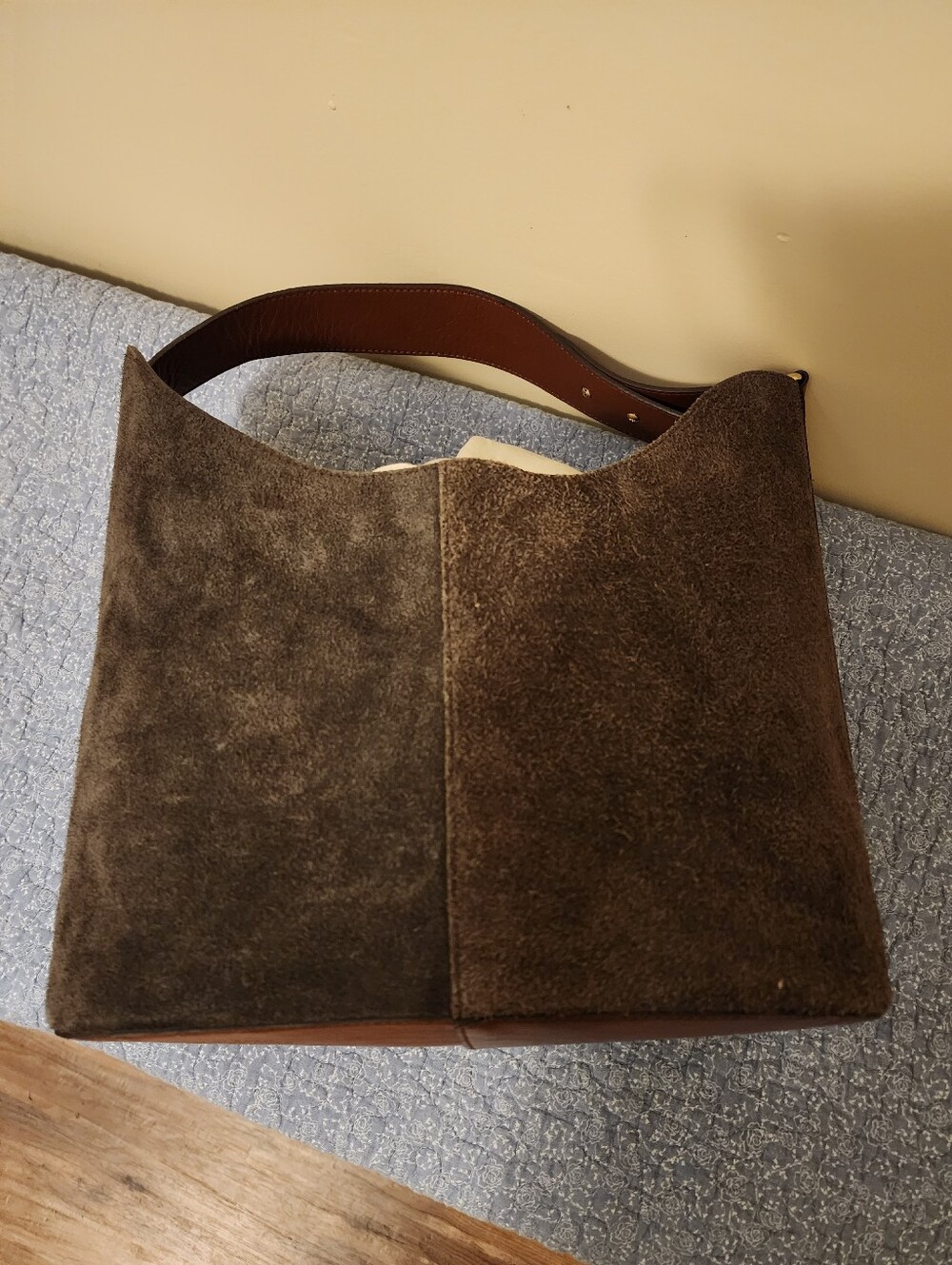 Genuine Suede Tote Carryall Bag